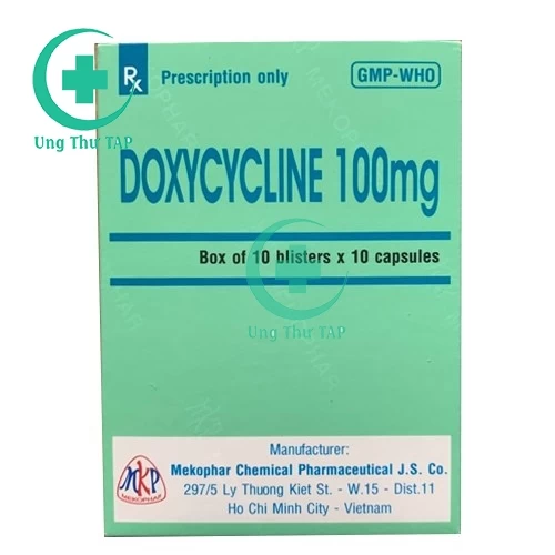 Doxycycline 100mg Mekophar - Thuốc điều trị nhiễm khuẩn hô hấp