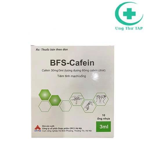 BFS-Cafein - Thuốc  suy hô hấp tuần hoàn hiệu quả của CPC1