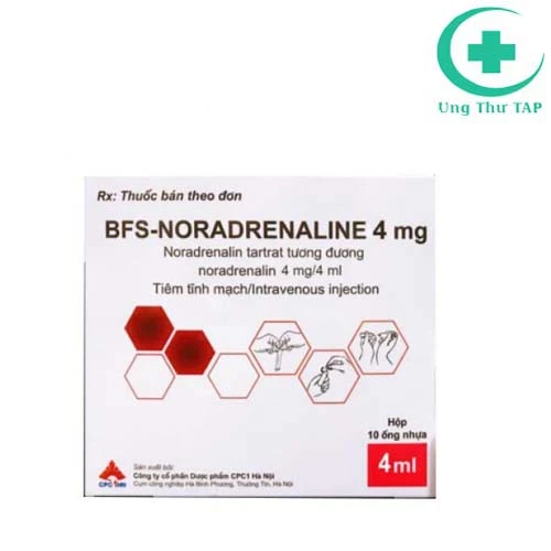 BFS-Noradrenaline 4mg - Thuốc chống tụt áp và kéo dài gây tê