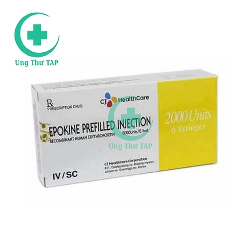 Epokine Prefilled Injection 2000IU/0.5ml - Điều trị thiếu máu