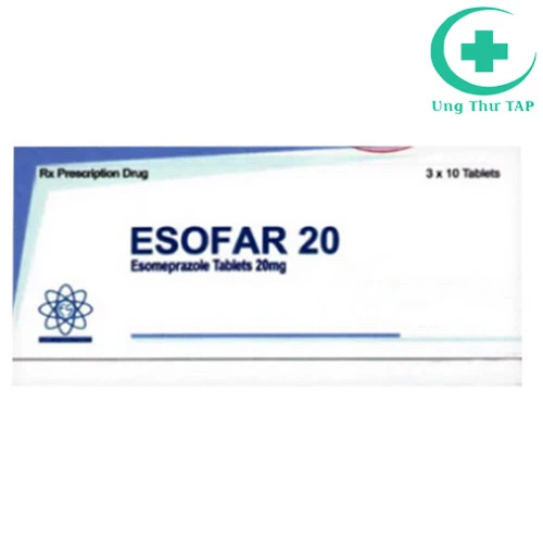 Esofar 20mg - Điều trị trào ngược và viêm loét dạ dày, tá tràng
