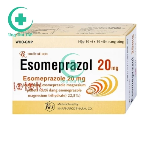 Esomeprazol 20mg Khapharco - Thuốc điều trị viêm loét dạ dày