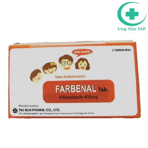 Farbenal Tablet 400mg Tai Guk Pharm - Thuốc tẩy giun chất lượng