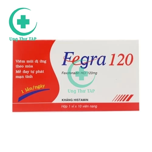 Fegra 120mg - Thuốc điều trị viêm mũi dị ứng theo mùa, nổi mề đay