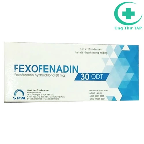 Fexofenadin 30 ODT - Thuốc điều trị viêm mũi dị ứng, nổi mề đay