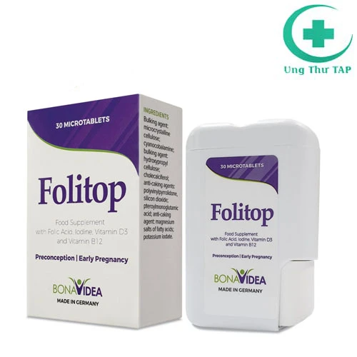 Folitop - Giúp bổ sung Axit Folic, Iốt, Vitamin D3