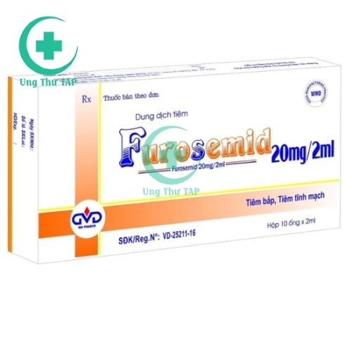 Furosemid 20mg/2ml MD pharco - Thuốc trị suy tim, thận, xơ gan