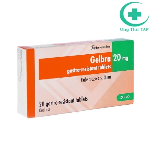 Gelbra 20mg gastro-resistant tablets - Thuốc trị loét dạ dày