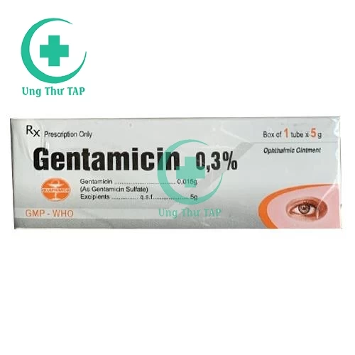 Gentamicin 0,3% Quapharco - Thuốc điều trị viêm loét kết mạc (10 hộp)