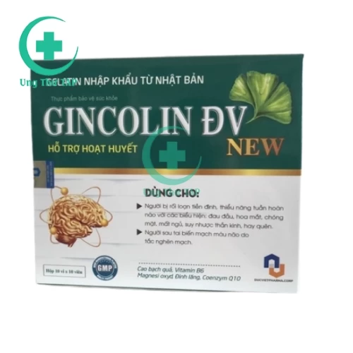 Gincolin ĐV New - Hỗ trợ hoạt huyết, tăng cường tuần hoàn não