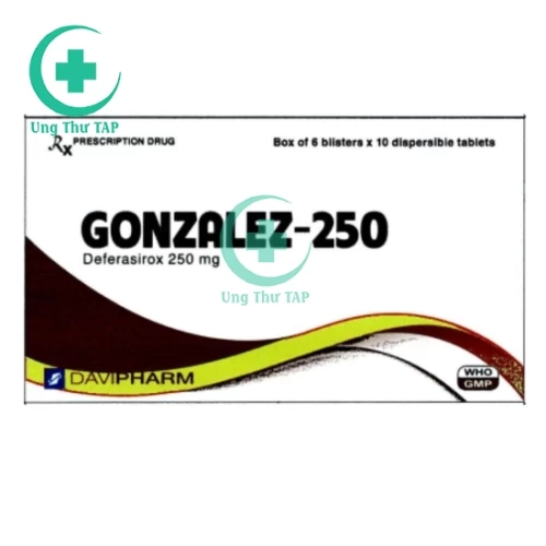 Gonzalez-250 - Thuốc giúp loại bỏ tình trạng dư thừa sắt