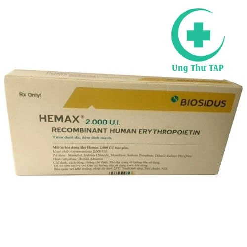 Hemax 2000 IU - Thuốc điều trị thiếu máu ở bệnh nhân suy thận