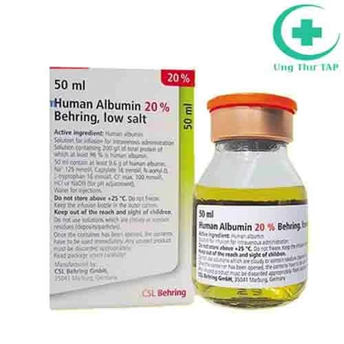 Human Albumin 20% Behring Low Salt - Thuốc điều trị sốc