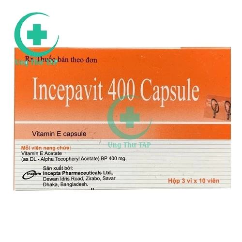 Incepavit 400 Capsule - Thuốc khoáng chất và Vitamin