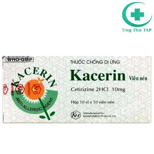 Kacerin 10mg - Thuốc điều trị viêm mũi dị ứng, mề đay