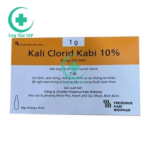 Kali clorid Kabi 10% - Thuốc điều trị giảm kali máu hiệu quả