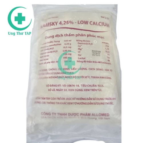 Kamsky 4,25% - Low Calcium - Thuốc điều trị suy thận hàng đầu