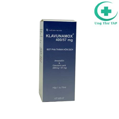 Klavunamox 400/57mg - thuốc điều trị nhiễm khuẩn đường hô hấp