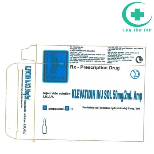 Klevatidin Inj Sol 50mg/2ml Amp - Điều trị viêm loét dạ dày