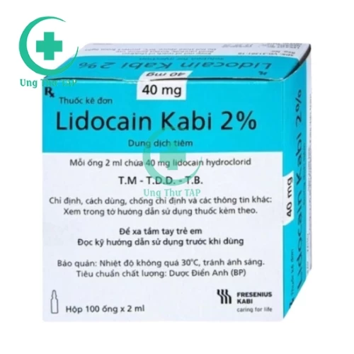 Lidocain Kabi 2% 2ml - Thuốc gây mê, gây tê hiệu quả