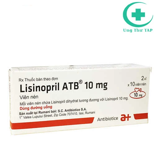 Lisinopril ATB 10mg - Thuốc điều trị tăng huyết áp của Romania