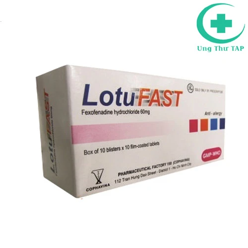 Lotufast 60mg - Thuốc điều trị viêm mũi dị ứng, mề đay hiệu quả