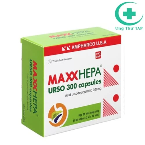 Maxxhepa urso 300 capsules - Thuốc trị xơ gan, rối loạn gan mật  