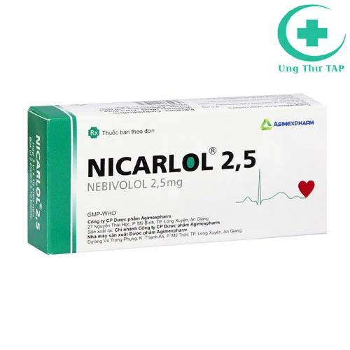 Nicarlol 2,5 - Thuốc điều trị huyết áp vô căn, suy tim hiệu quả