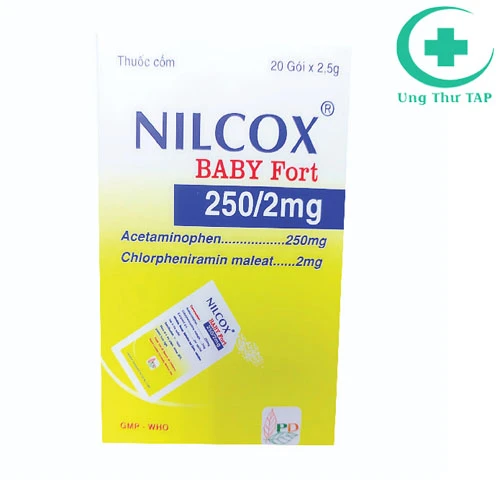 Nilcox Baby Fort 250/2 mg - điều trị các triệu chứng đau nhức, sốt