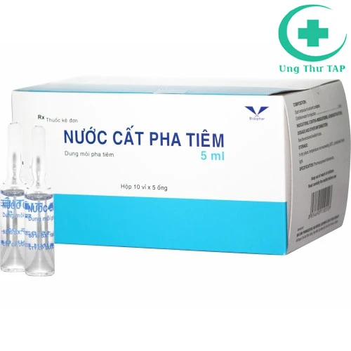 Nước cất pha tiêm 5ml Bidiphar - hòa tan thuốc tiêm dạng bột