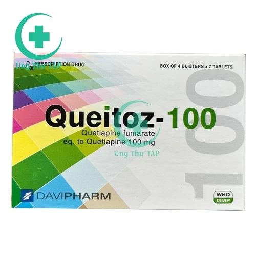 Queitoz-100 Davipharm - Thuốc điều trị tâm thần phân liệt