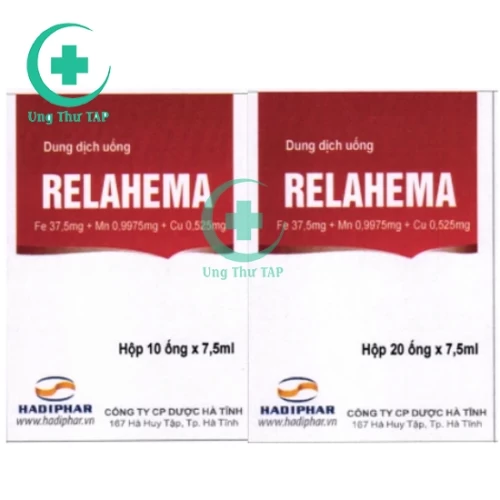 Relahema - Thuốc điều trị điều trị, dự phòng thiếu máu 