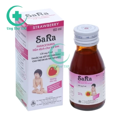 Sara Paracetamol 120mg/5ml - Thuốc giảm đau, hạ sốt cho trẻ