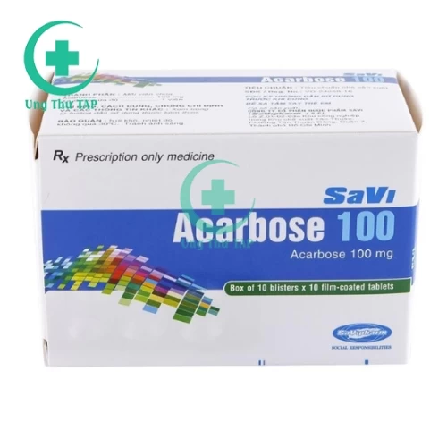 SaVi Acarbose 100 - Thuốc điều trị đái tháo đường hiệu quả