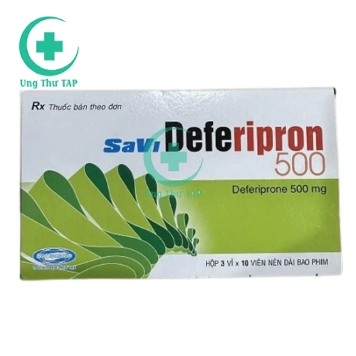 SaVi Deferipron 500 - Điều trị tình trạng quá tải sắt hiệu quả