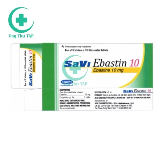 SaVi Ebastin 10 - Thuốc điều trị viêm mũi dị ứng hiệu quả