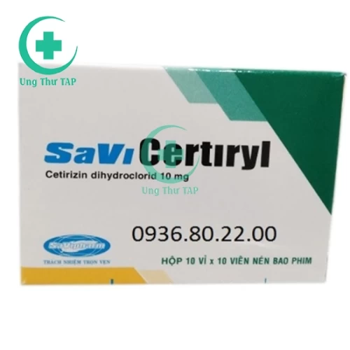 SaViCertiryl - Thuốc điều trị viêm mũi dị ứng hiệu quả cao