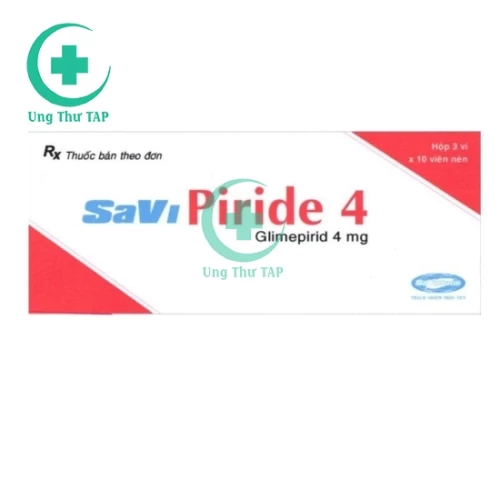 SaViPiride 4 - Thuốc điều trị đái tháo đường tuýp 2 