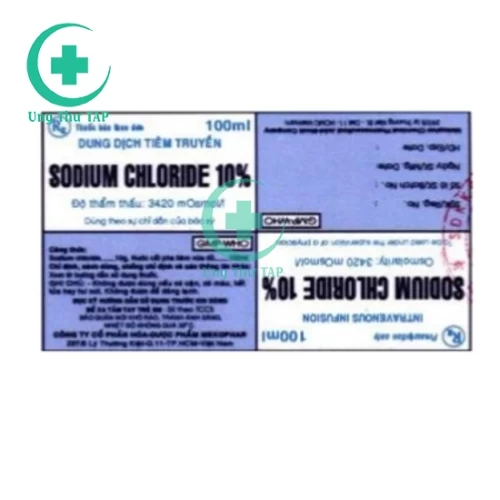 Sodium Chloride 10% 100ml Mekophar - Trị thiếu hụt Sodium chloride