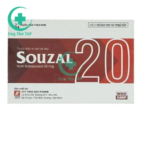 Souzal 20 Davipharm - Thuốc điều trị loét dạ dày, tá tràng