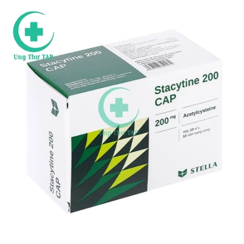 Stacytine 200 CAP Stellapharm - Hộp 10 vỉ x 10 Viên nang cứng