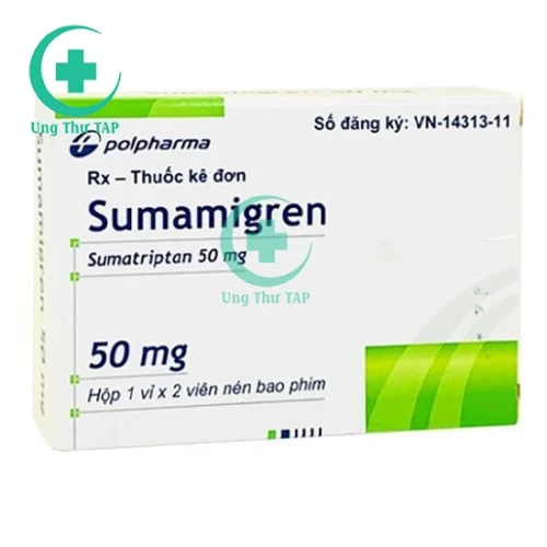 Sumamigren 50mg Polpharma - Thuốc điều trị đau nửa đầu