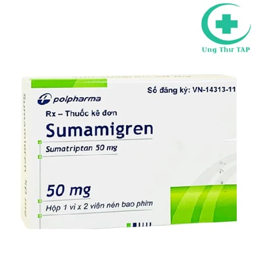 Sumamigren 50mg Polpharma - Thuốc điều trị đau nửa đầu