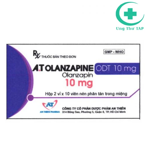 A.T Olanzapine ODT 10mg - Thuốc điều trị tâm thần phân liệt hiệu quả