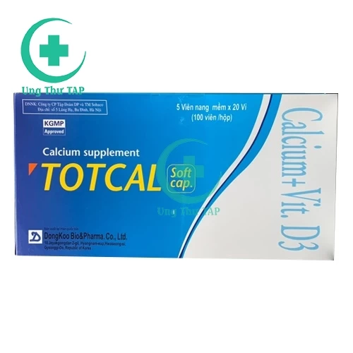 Totcal Soft capsule - Thuốc ngăn ngừa thiếu calci và vitamin D3