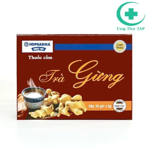 Trà gừng HDpharma - Hỗ trợ điều trị cảm mạo do phong hàn 