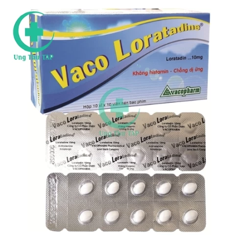 Vaco Loratadine 10mg  - Thuốc điều trị viêm mũi di ứng hiệu quả
