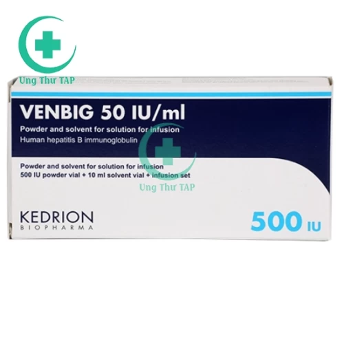 Venbig 500IU Kedrion - Thuốc phòng ngừa tái phát viêm gan B