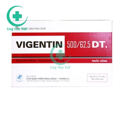 Vigentin 500/62,5DT. - Thuốc điều trị nhiễm khuẩn hiệu quả