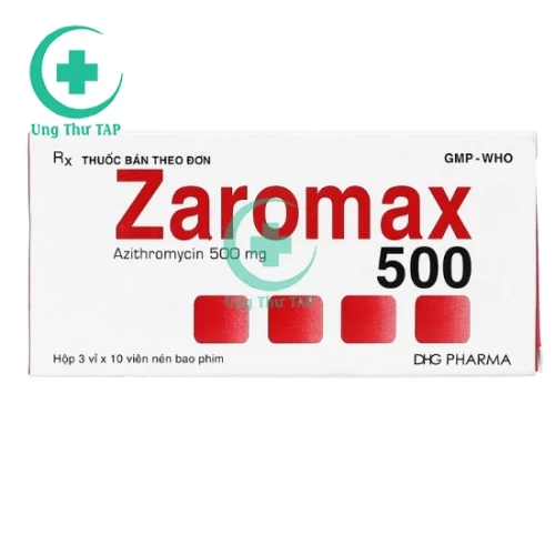 Zaromax 500 (Azithromycin) DHG Pharma - Thuốc trị nhiễm khuẩn